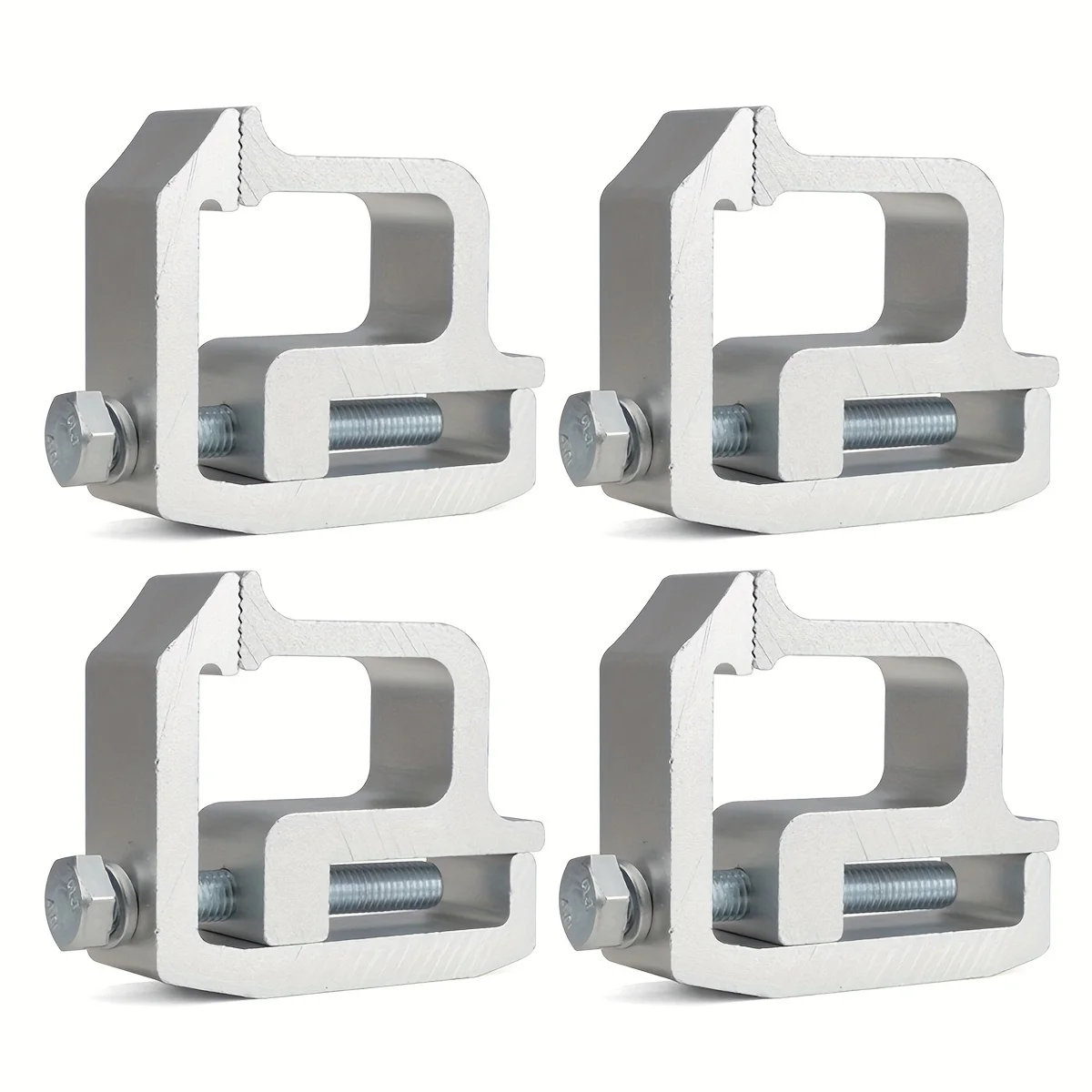 4Pcs Heavy Duty Truck Cap Mounting Clamps, No Drill Camper Shell Topper Holder, Universal Pickup Bed Rail Clamps Vehicle Parts