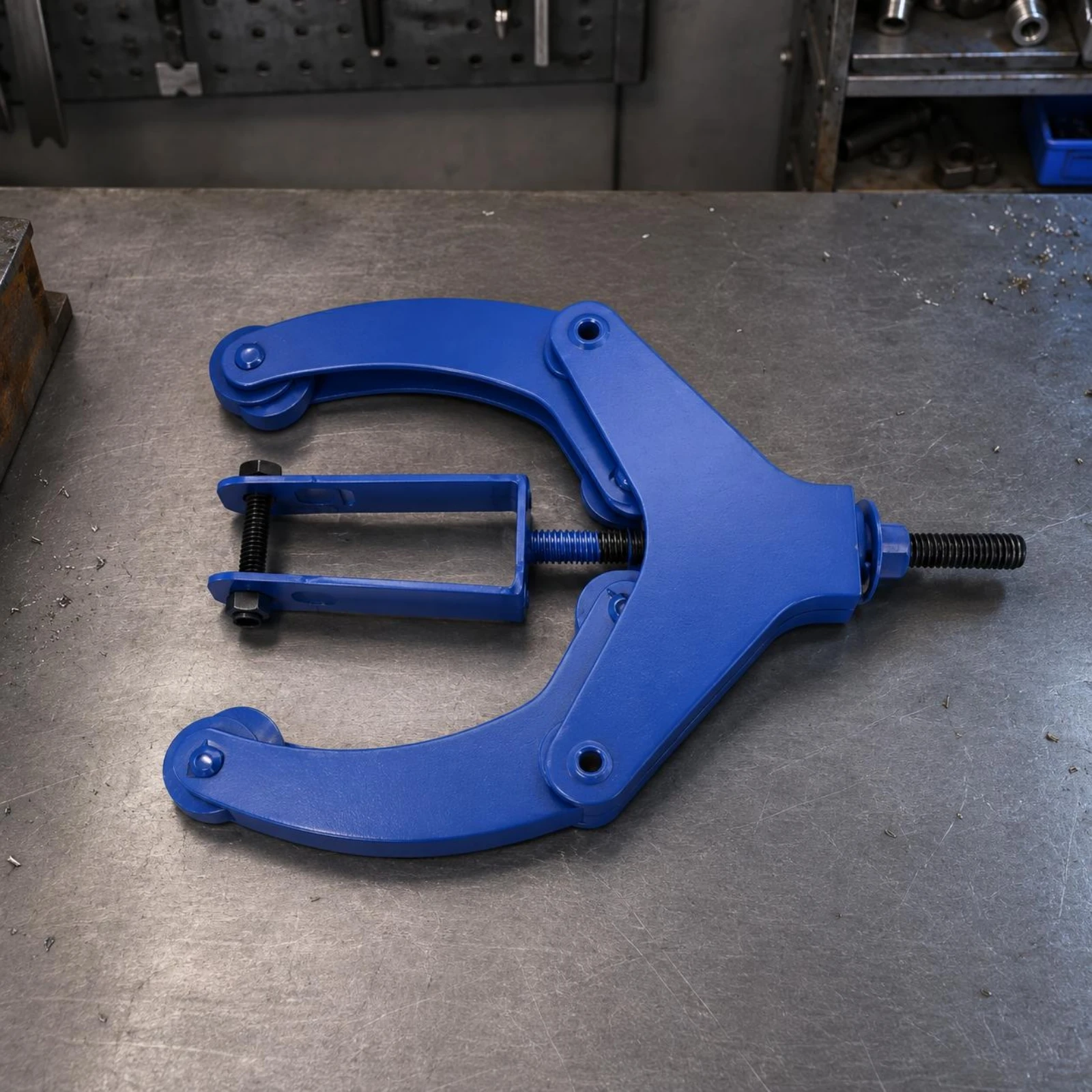 Wire Rope Crimping Tool Forged Wire Rope Tensioner Cable Swaging Tool Heavy-Duty Ferrule Crimper Blue Metal