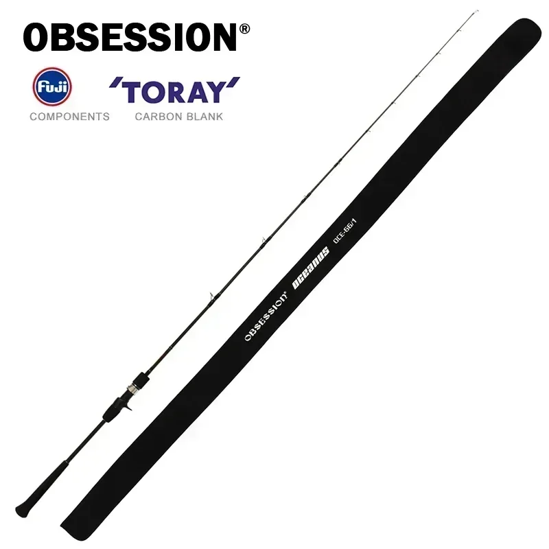 OCEANUS 1.98m One Piece 120g-350g Bait Casting Rod Toray Power Carbon Blank Slow Jigging Jig Fishing Rod with FUJI Guide