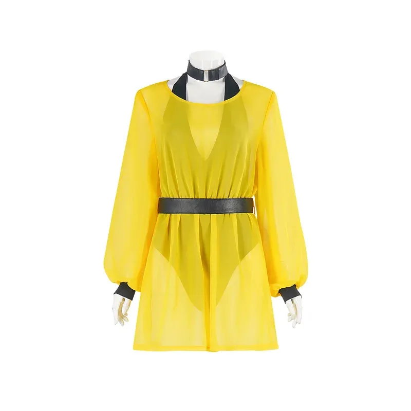 

Silk Spectre Cosplay Fantasy Yellow Dress 2024 Movie Watcher Costume Disguise Adult Women Roleplay Fantasia Outfits Female
