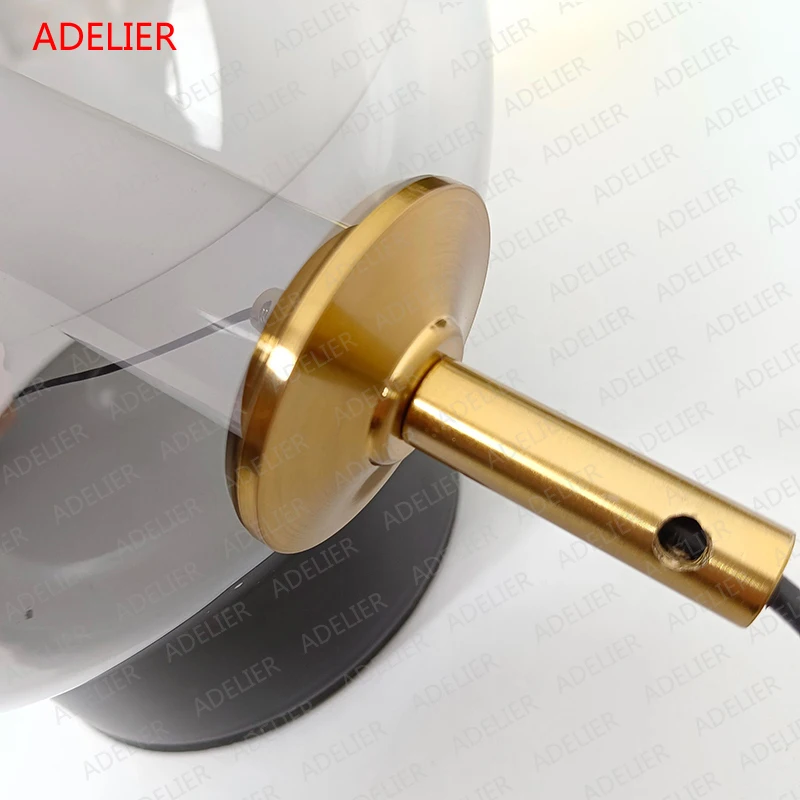 Retro Glass Table Lamp Home Decor Round Ball glass Desk lamp For Restaurant Study Living Room Lamp Background Bedside Lustre