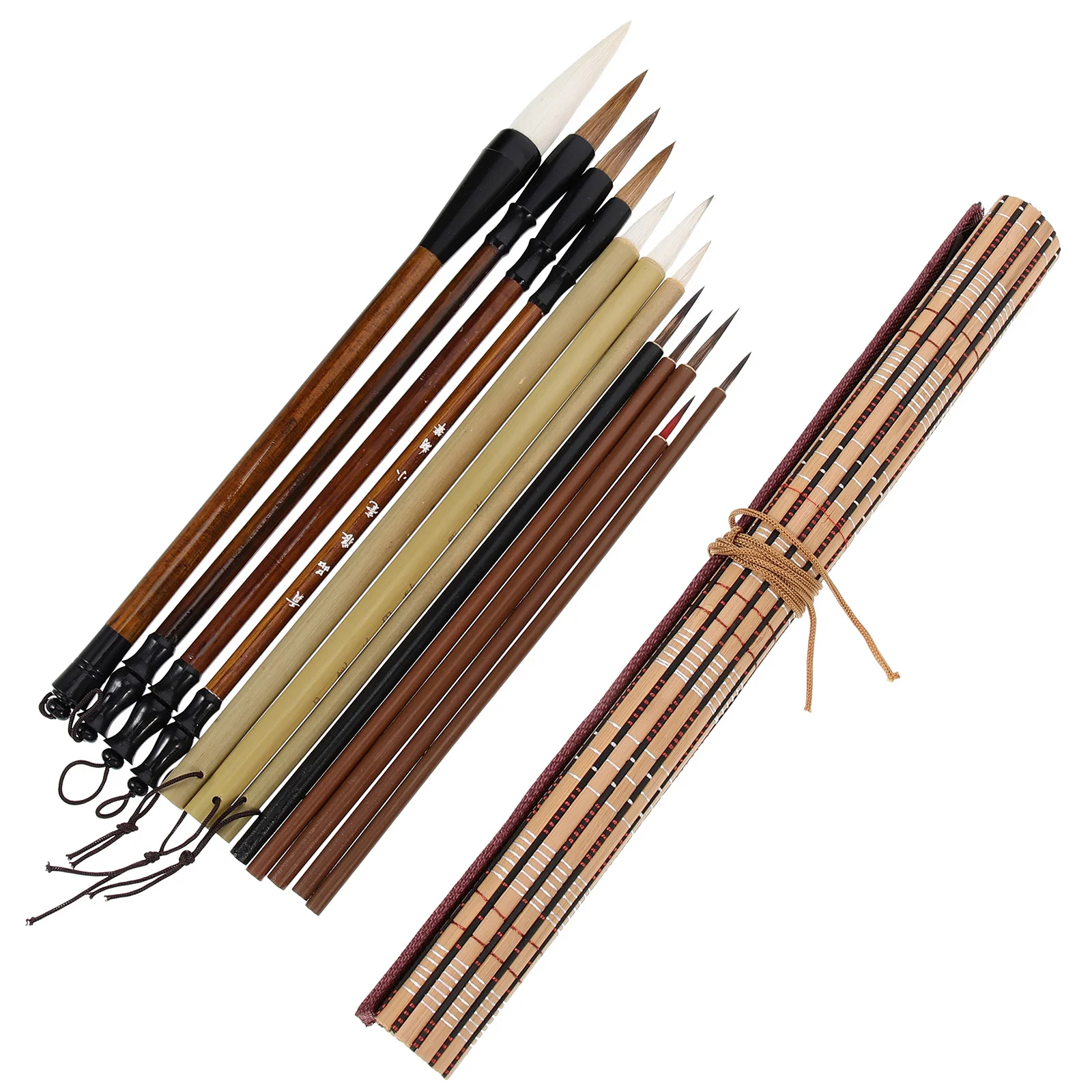 12pçs conjunto de pincéis de pintura, caligrafia chinesa, escrita, desenho, artesanato de alta qualidade para iniciantes, artistas, aquarela
