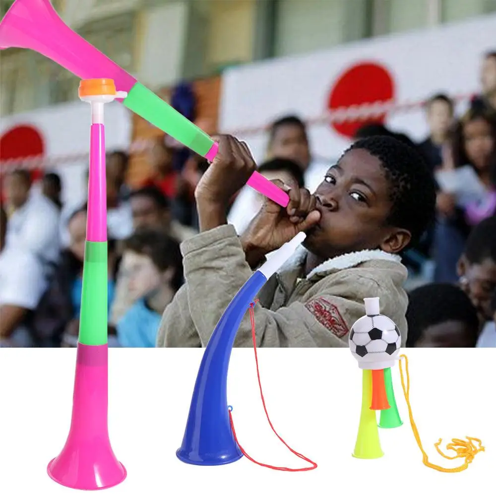 Matches de Football, accessoires de corne en plastique pour ravitaillement, corne de joie Vuvuzela, bruiteur amovible, cadeau