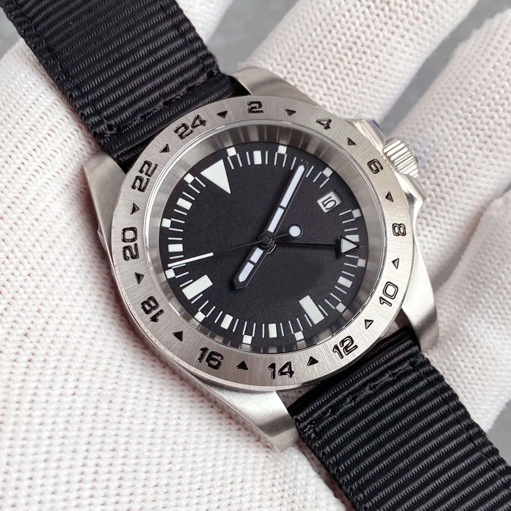 Tandorio Men's Automatic GMT Watch 40mm Stainless Steel