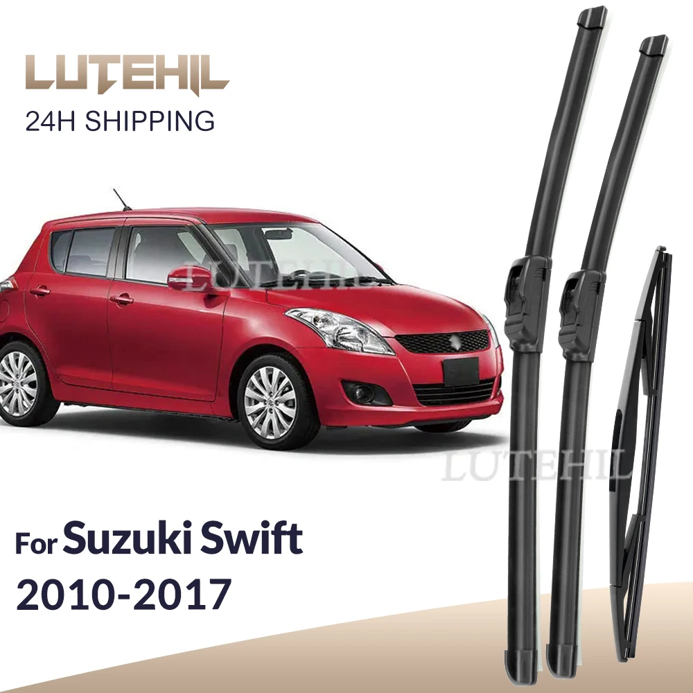 

For Suzuki Swift 2010-2017 2011 2012 2013 2014 Wiper Front & Rear Wiper Blades Windshield Windscreen Window Brushes 21"+18"+10"