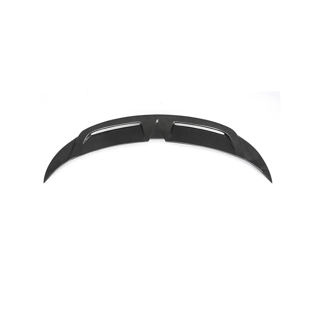 Carbon Fiber Material Car Rear Trunk Boot Spoiler FRP Unpainted Black Lip Wings For Tesla Model Y Auto Decoration