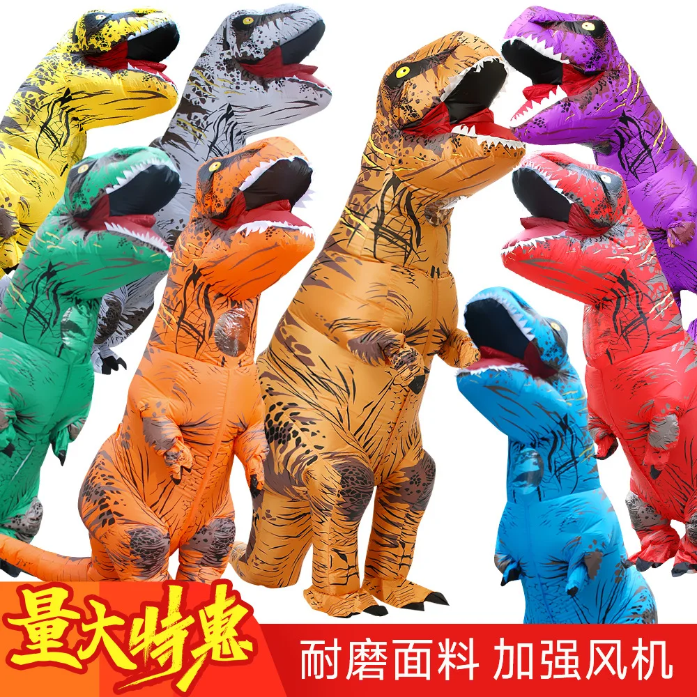 2023 t-rex Dinosaurier aufblasbares Kostüm Purim Halloween Party Cosplay Phantasie Anzüge Maskottchen Cartoon Anime für erwachsene Kinder