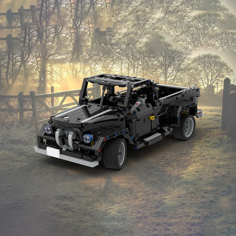 988pcs MOC Vintage Custom Pickup Alternate Build Technical Model Building Blocks Christmas Gift Architecture Toys Creative Idea