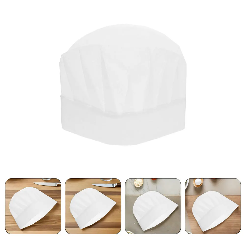 

30Pcs Chef Hat Disposable Nonwoven Cooking Cap Lightweight Safe Material Vibrant Designs for Baking Activities