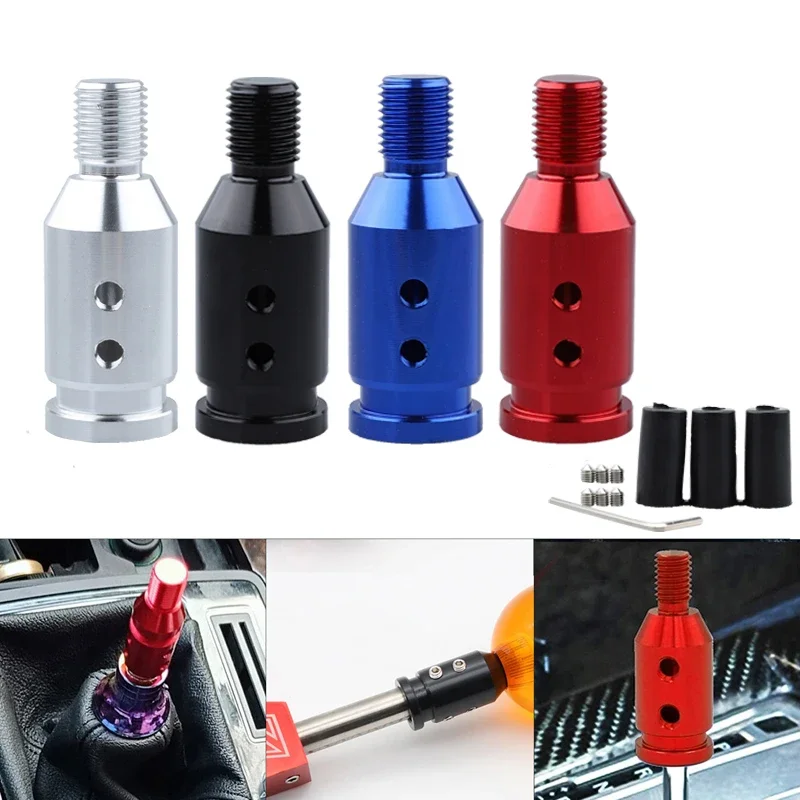 M12x1.25 Universal Gear Shift Knob Adapter Aluminum Alloy Car Manual Shifter Knob Adapter for Non Threaded Shifters