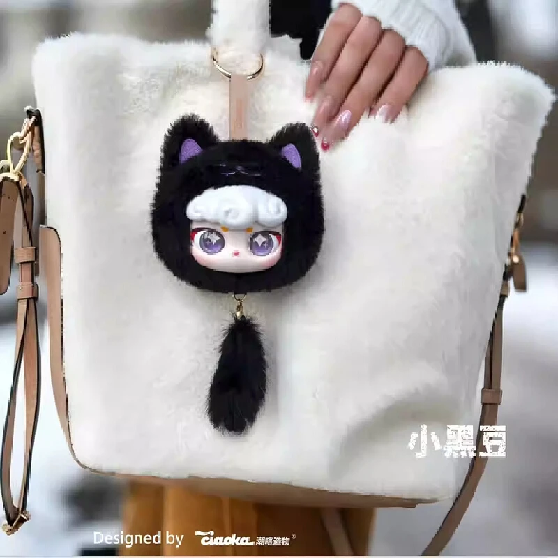 %#Authentic Big Head Version Lucky Meow Mysterious Plush Blind Box Backpack Pendant Decoration Doll Cute Surprise Birthday Gifts