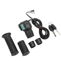 Electric Bicycle Twist Throttle Kit Digital Display Right Half Grip Universal Bike Throttle Grips Key for Electric Vehicles