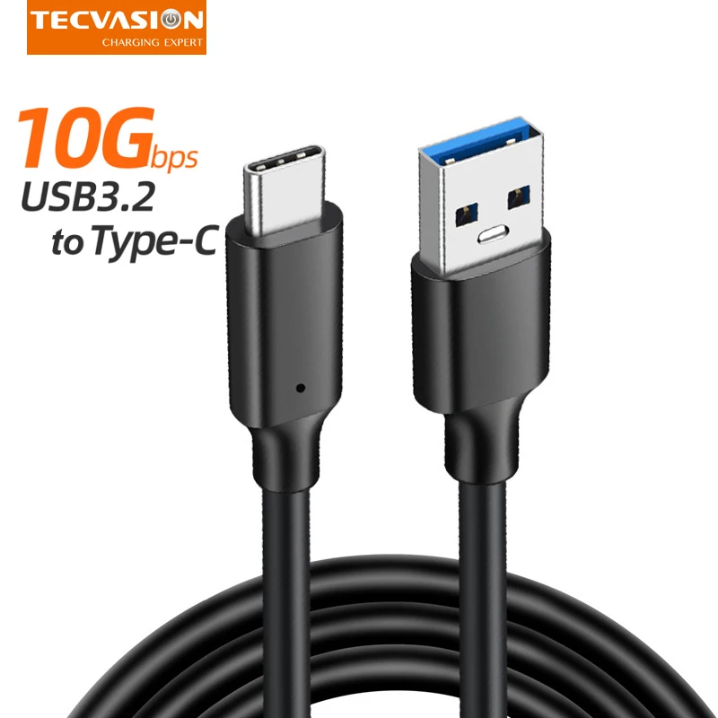 USB3.2 10Gbps Cable USB Type A to USB C 3.1/3.2 Gen2 Cable Data Transfer USB C SSD Hard Disk Cable 3A 60W QC 3.0 Fast Charging