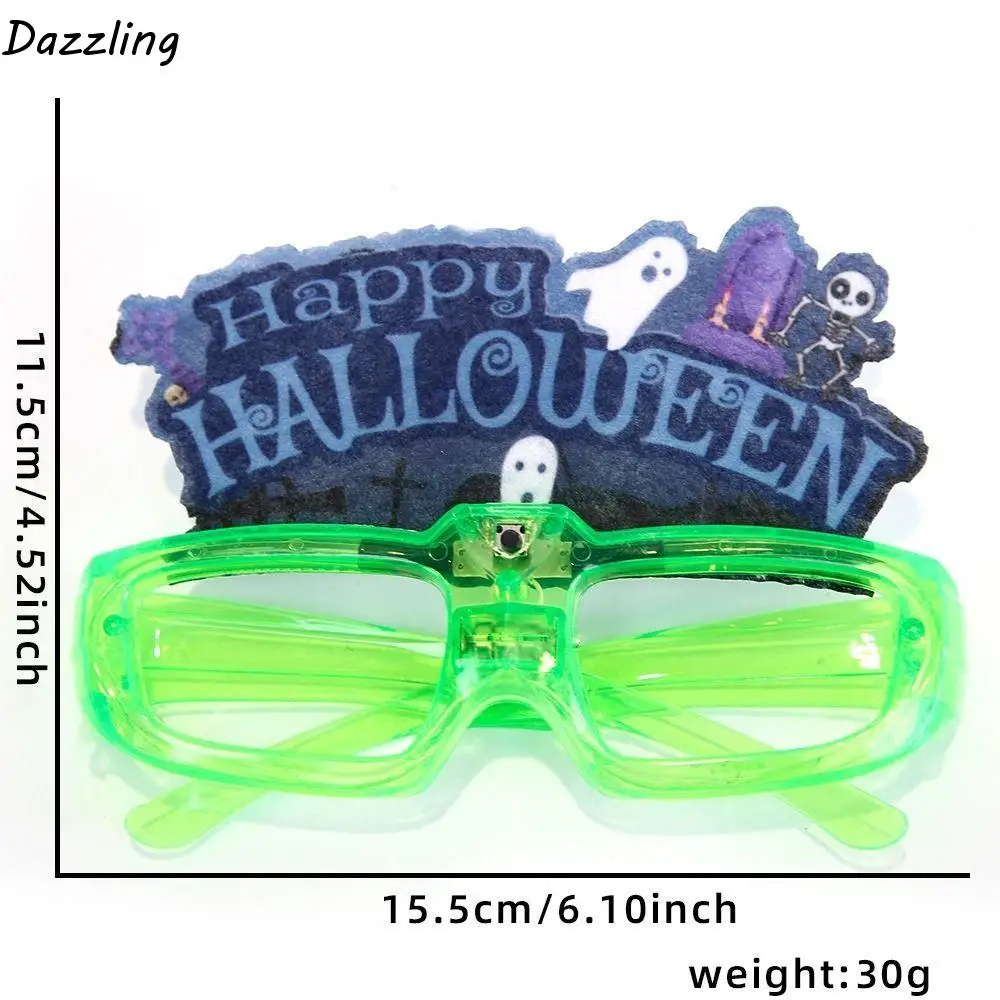 

Светодиодные светящиеся очки на Хэллоуин, мигающие светящиеся в темноте вечерние светящиеся стеклянные очки с тыквой, дискотеки, флуоресцентные очки, праздничные принадлежности