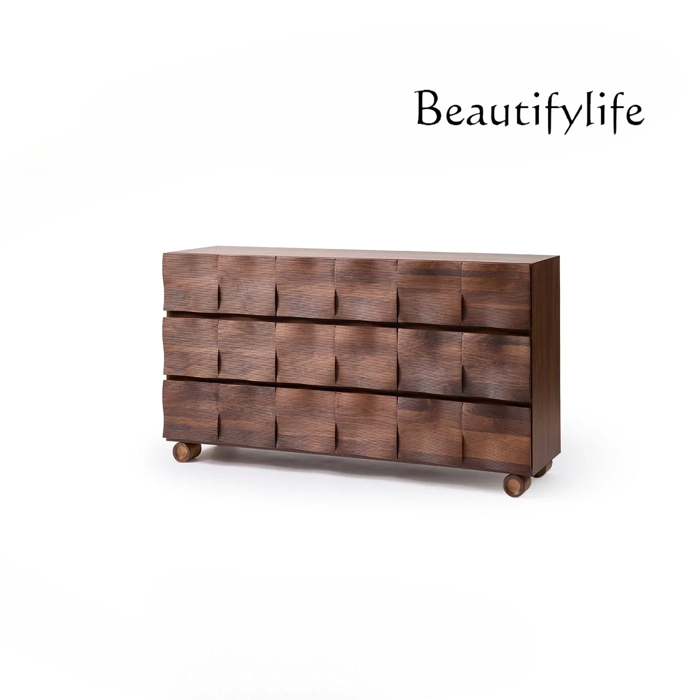 

BJ Italian Minimalist Solid Wood Dining Side Cabinet Modern Simple Living Room Home High-end Chest Cabinet Locker