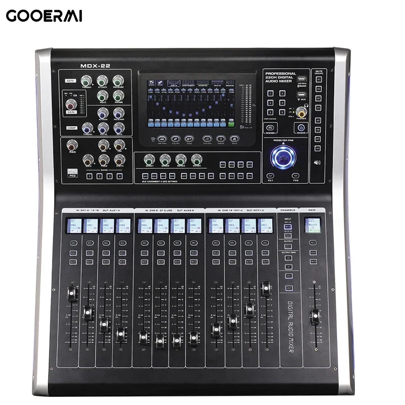 

2026 Gooermi AG-22 Профессиональный 22-канальный цифровой микшер, аудиооборудование для профессиональных акустических систем, профессиональный диджейский микшер