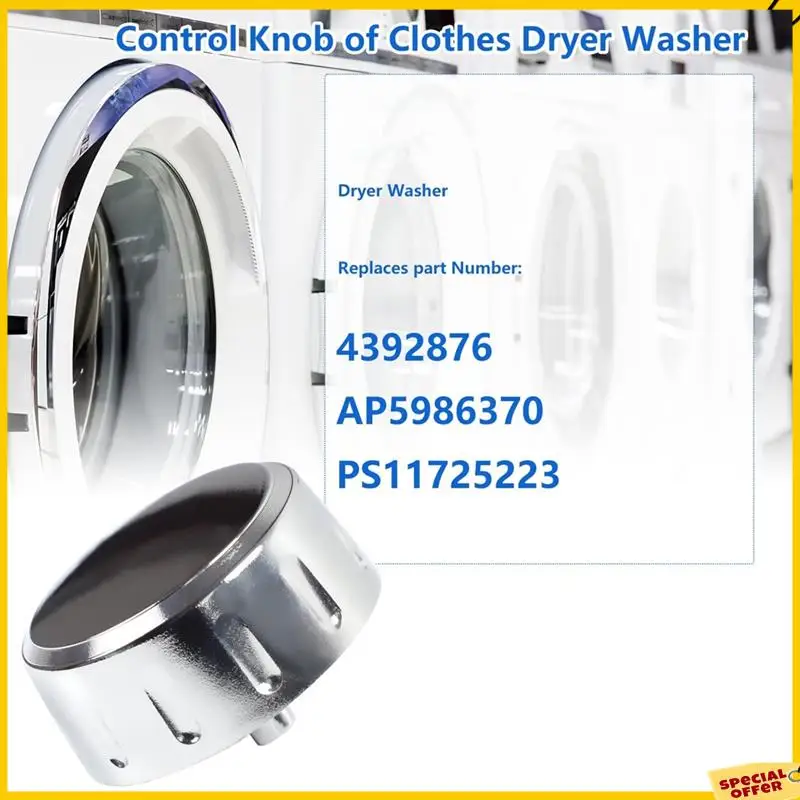 A24P WE01X21167 WH11X23474 مقبض التحكم في مجفف الغسالة لـ GE GFW450SSM1WW يستبدل PS11725223 AP5986370 مقابض مجفف الملابس