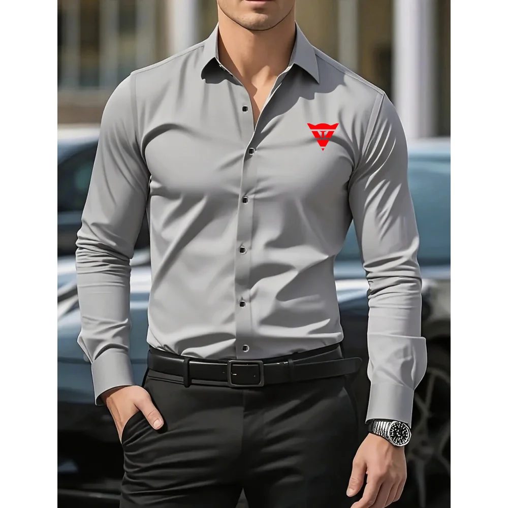 

New men's long sleeved shirt, high-quality banquet hall business shirt, suitable for professional wear, daily casual work wear