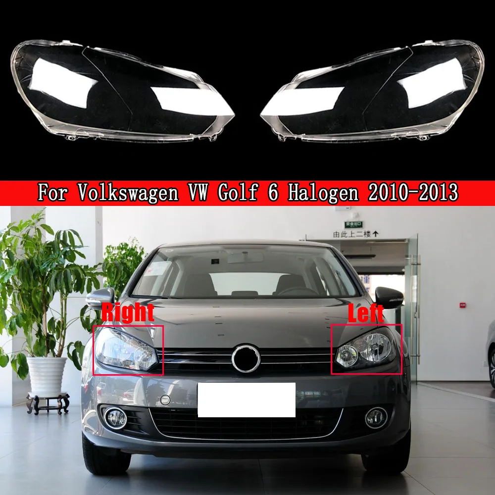 

Front Headlight Cover Lamp Headlamp Cover Shell Mask Lampshade Lens Glass For Volkswagen VW Golf 6 Halogen 2010 2011 2012 2013