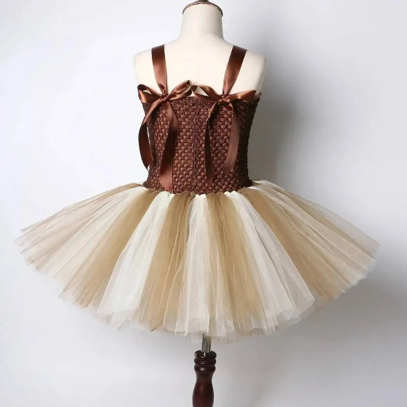 Cute Toddler Girl Giraffe Dress Halloween Costumes Girls Christmas Tutu Dresses for Kids Cartoon Animal Performance Costume Set