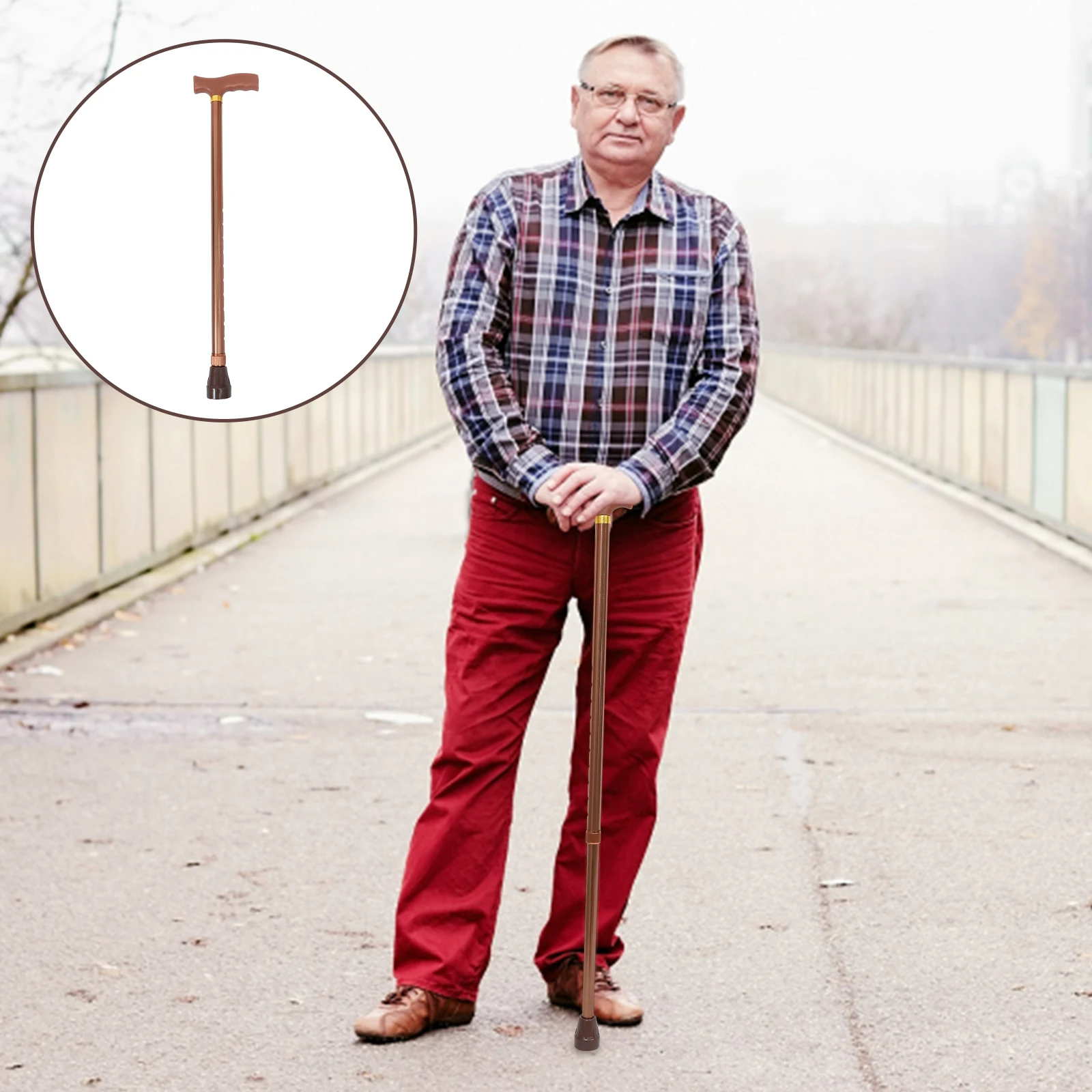 

Легкая трость из алюминиевого сплава, регулируемая противоскользящая треккинговая палка для походов на открытом воздухе, кемпинга, альпинизма, пожилых людей