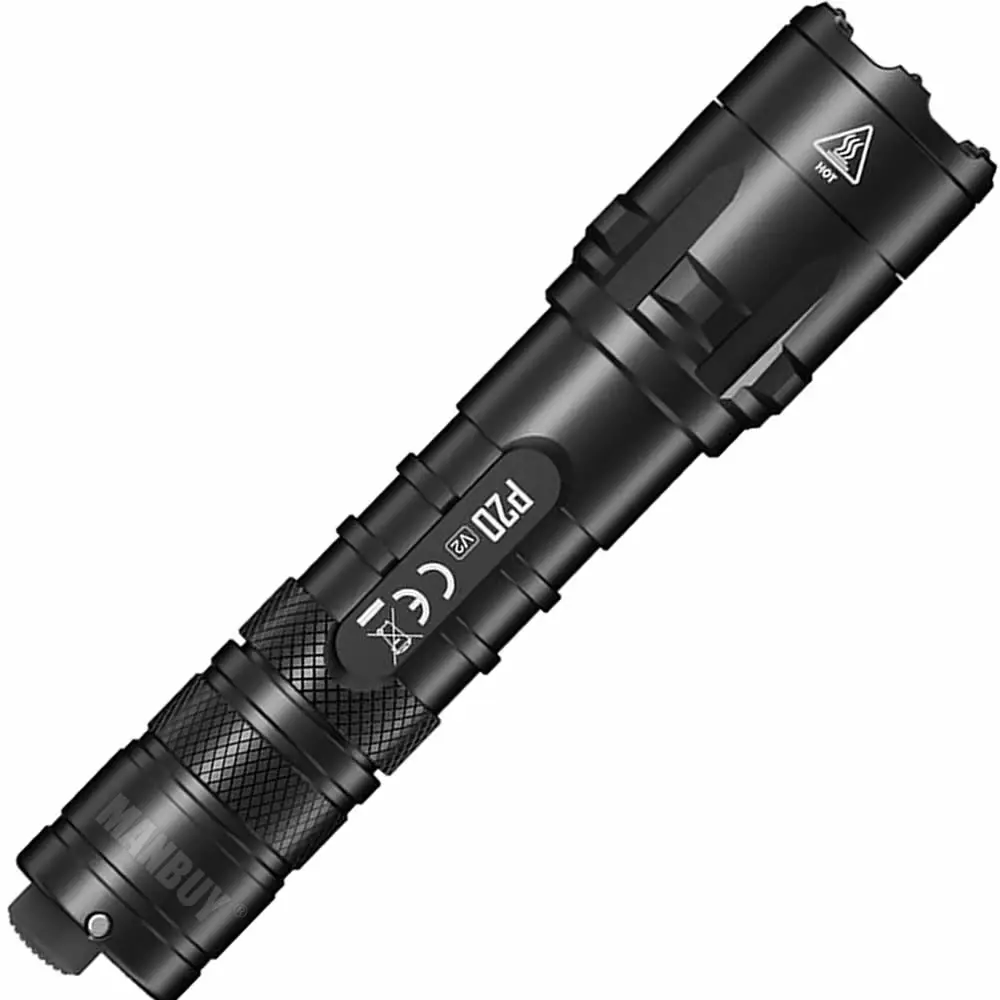 2026 NITECORE P20v2 1100 LMS CREE XP-L2 V6 LED Gear Hunting Enforcement Military Outdoor Camp Tactical Flashlight without 18650