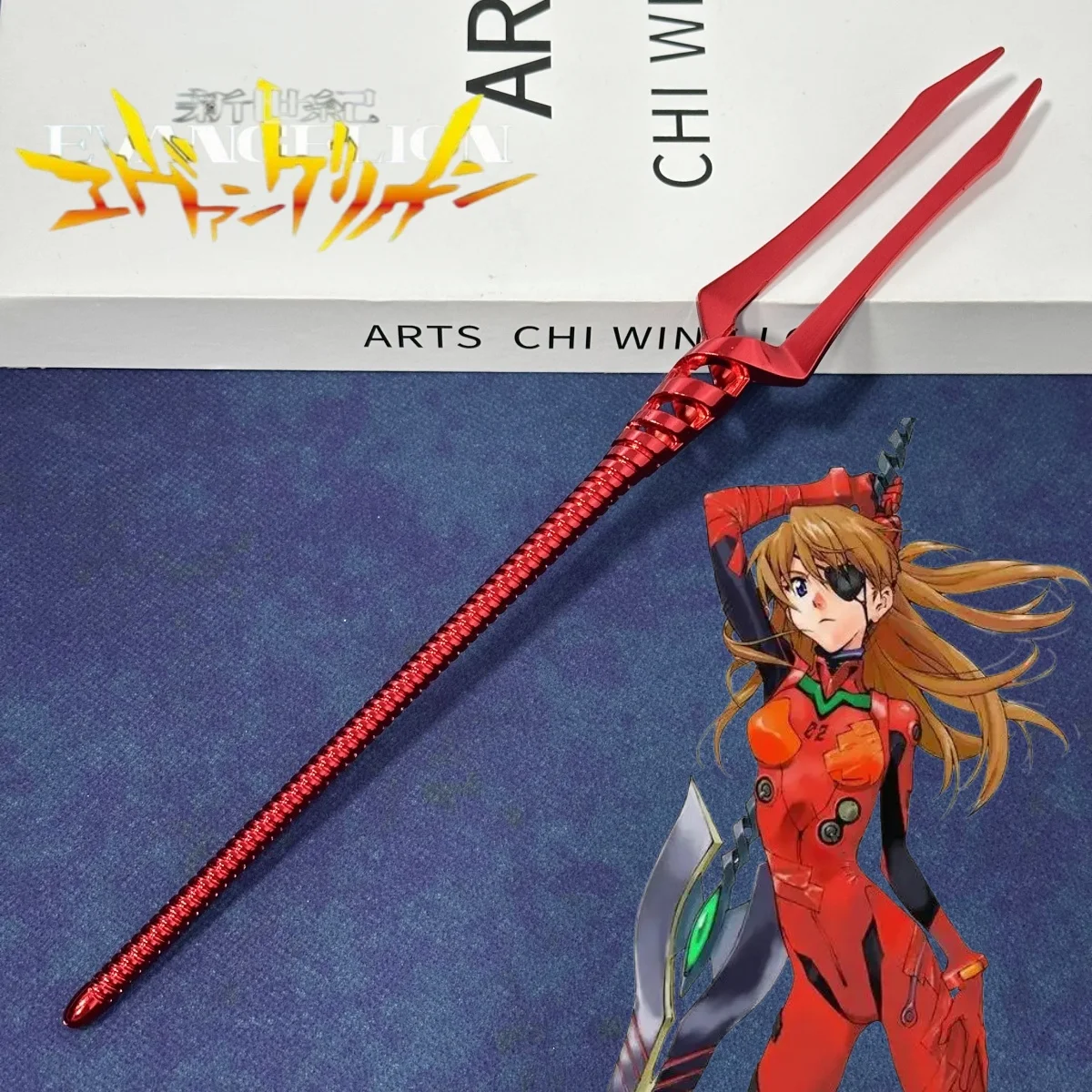 

11,4-дюймовый меч-копьё Лонгинуса из EVA, металлический, в натуральную величину, оригинальный самурайский клинок Асука, реквизит для аниме-косплея, незаточенный, игрушка, подарок