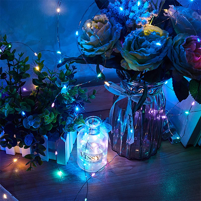 Led Fairy Lights Copper Wire String 3M 30 Led Holiday Outdoor Lamp Garland For Christmas Tree Wedding Party Decoration