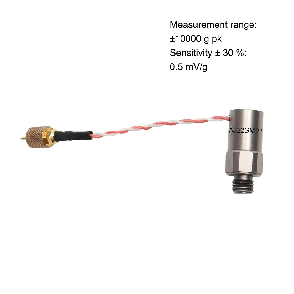 IEPE Accelerometer with Mechanical Filter, 10,000 G Range, 0.5 MV/g Sensitivity