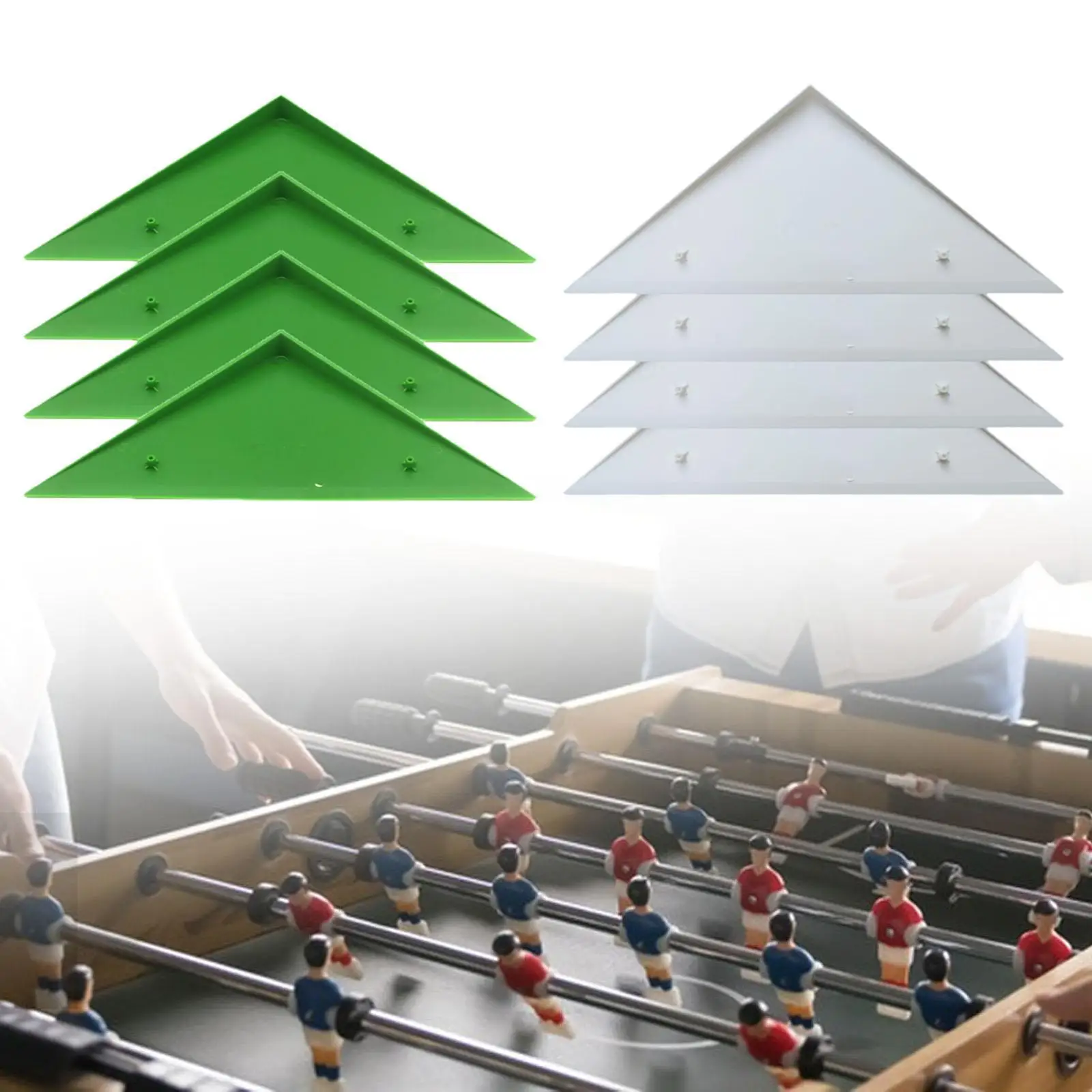 Table Soccer Triangle Corner Edge Protector Guard Resin Cover Accessory for Universal Desktop Foosball Table Use