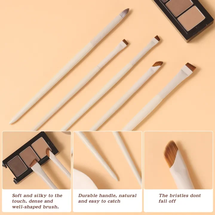 OVW-Eyeliner Brush Sets, Ultra-fino, Lip Line, linha de sobrancelha, corretivo escovas, detalhada Make Up Tool, 5pcs