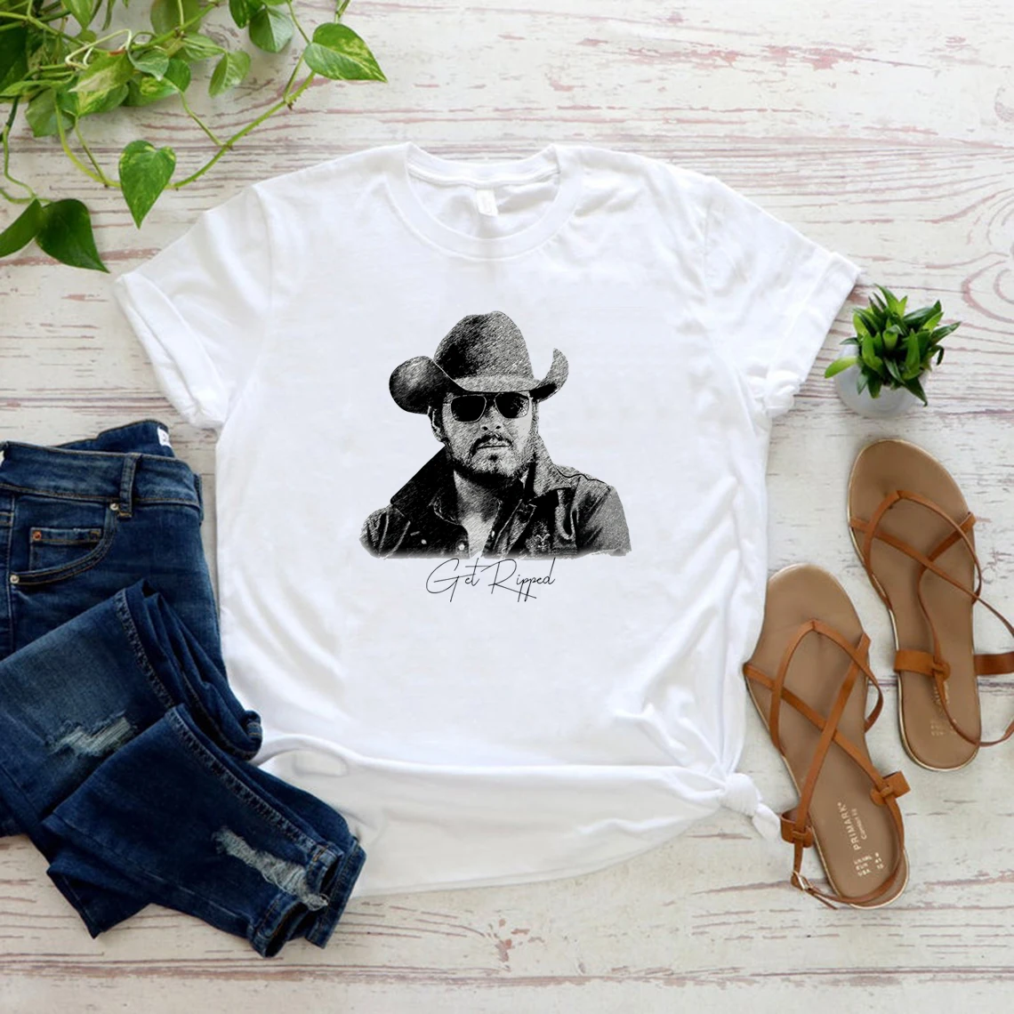 Get Ripped T Shirt Rip Wheeler Shirt Tv Show Tshirt Unisex Graphic Tees Western Cowboy T-shirts Vintage Aesthetic Clothes