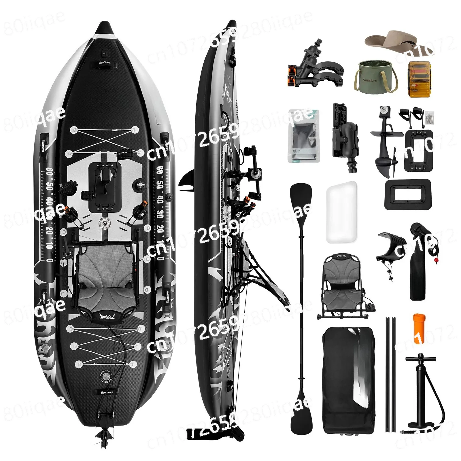 

Carrying Capacity 507 LBS Boat Pedal Power System Orientation System Foot Pedal Fishing Boat, 11'*44"*4