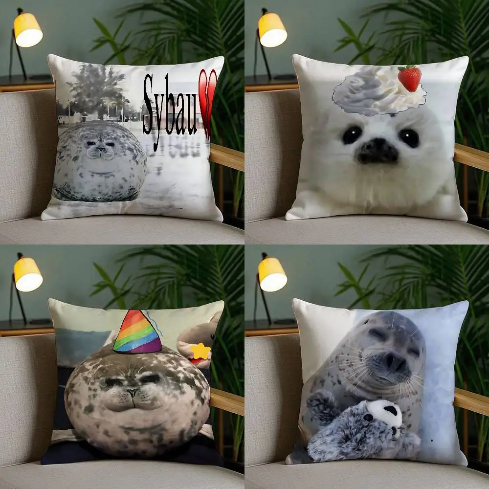 

Kawaii Seal Customizable Square Pillowcases, Stylish And Soft, Perfect For Beds, Cars, And Sofas.