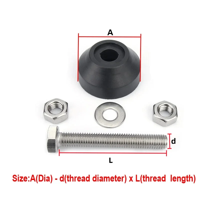 M6~m16 304 Stianless Steel Nylon Adjustable Lathe Leg Thread Type Adjustable Levelling Feet Swivel Base Articulating Legs