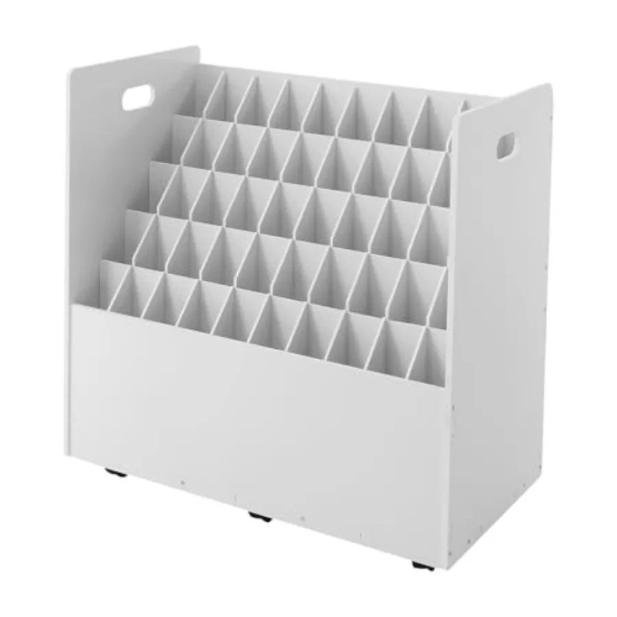 

Тележка-органайзер для чертежей на 50 слотов с блокируемыми колесами, 5-уровневая регулируемая система хранения для трубок с чертежами, фотооборудования, 66 л