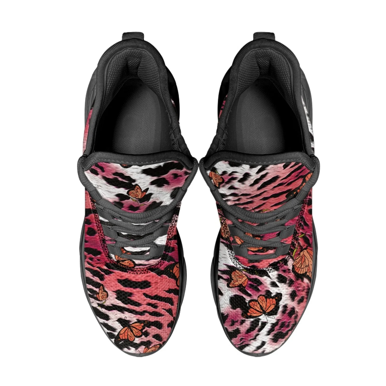 PENSTROLL Leopard Butterfly Lightweight Running Shoes for Men Mesh & EVA Blade Shoes Athletic Sneakers