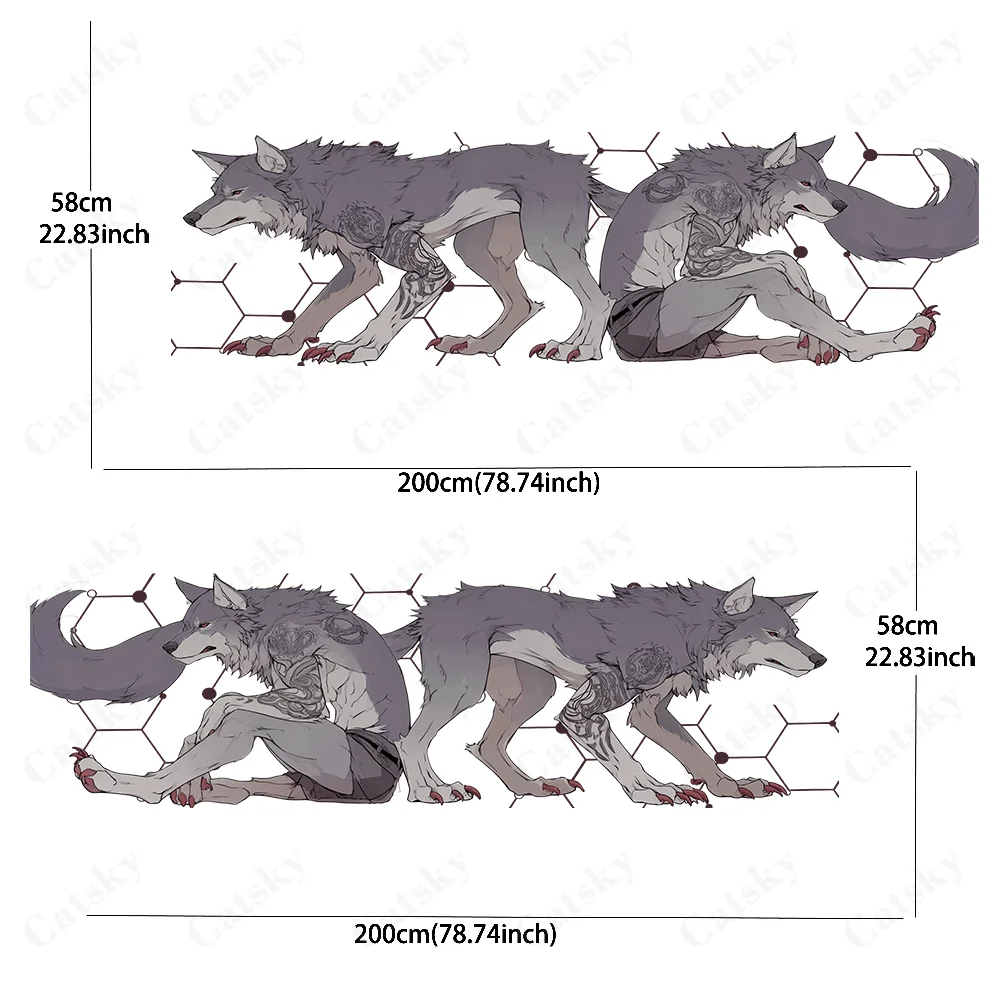 Wolf Pattern Stickers - Car Body Side Door Decals Decoration, Universal Fit for All Cars car vinyl wraps