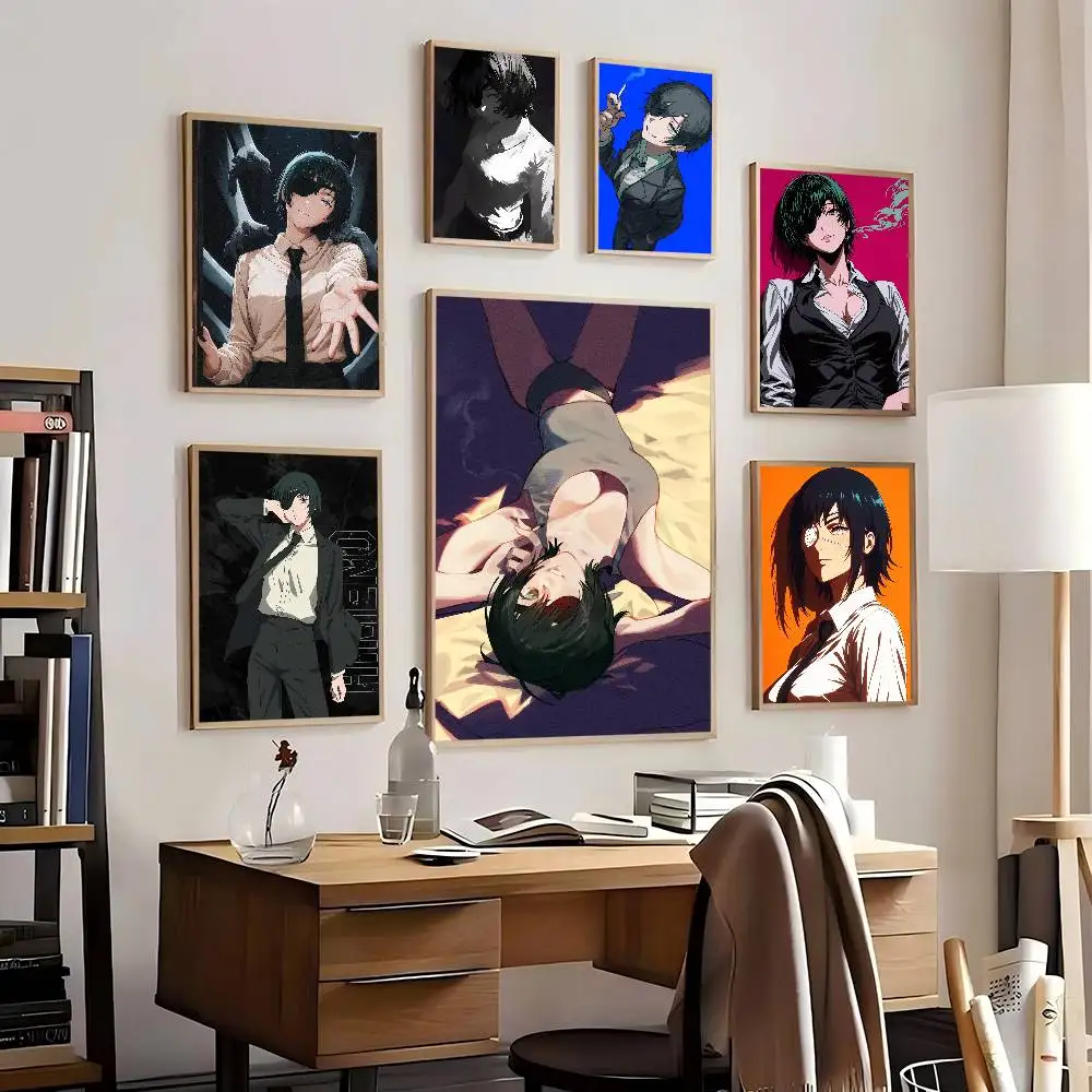 Himeno Anime C-Chainsaw Man Poster Wall Art Home Decor Room Decor Digital Painting Living Room Restaurant Kitchen Art