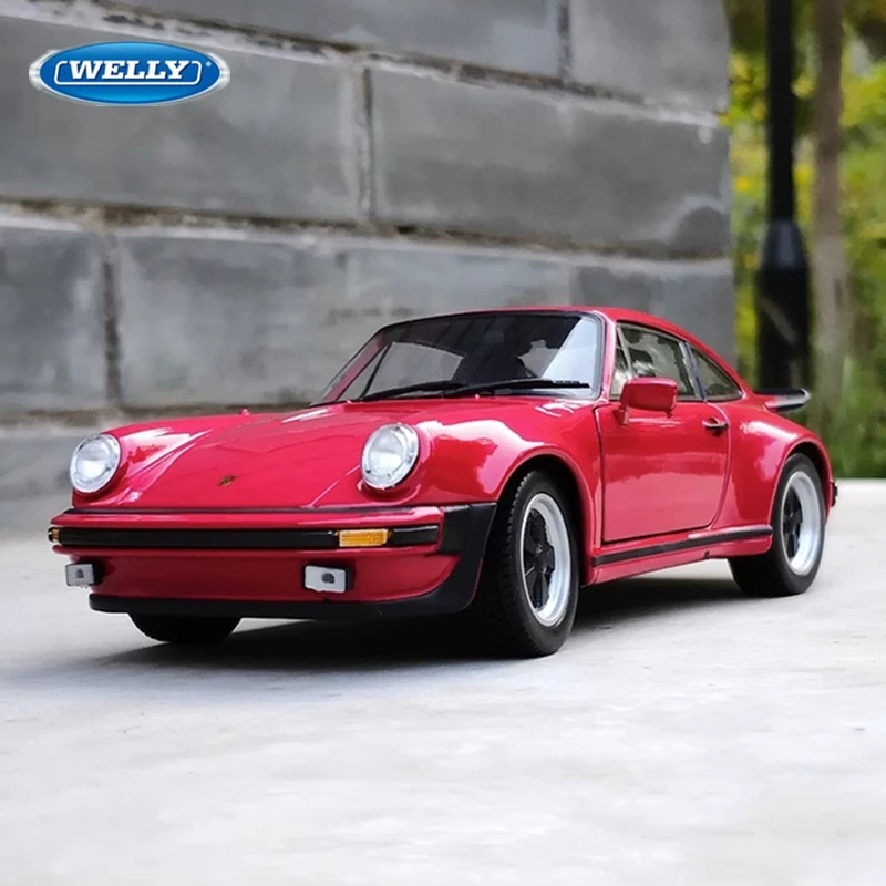 WELLY 1:24 1974 Porsche 911 Turbo 3.0 Alloy Sports Car Model Diecast Metal Toy Vehicle Car Model Simulation Collection Kids Gift