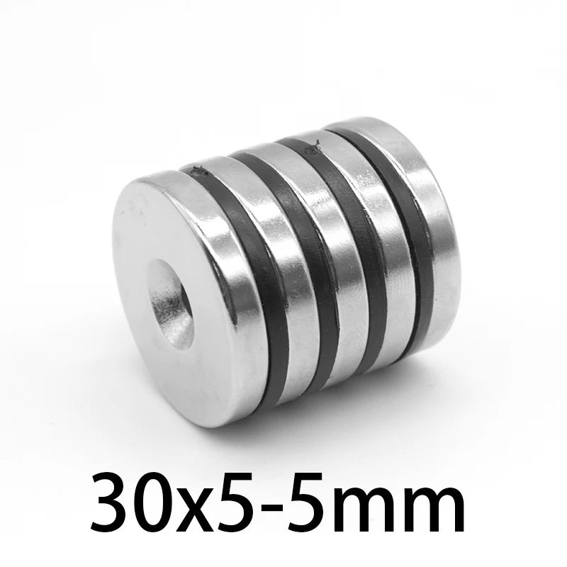 30X5-5mm N35 Strong Magnets 30*5 Hole 5 Mm Countersunk Neodymium Magnet Permanent NdFeB Magnetic 30*5-5mm Disc Magnet