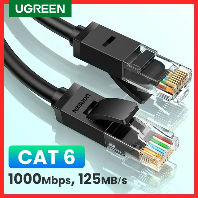 UGREEN kabel Ethernet Cat6 Gigabit High Speed 1000Mbps kabel internetowy RJ45 ekranowany przewód LAN do PC PS5 PS4 PS3 Xbox