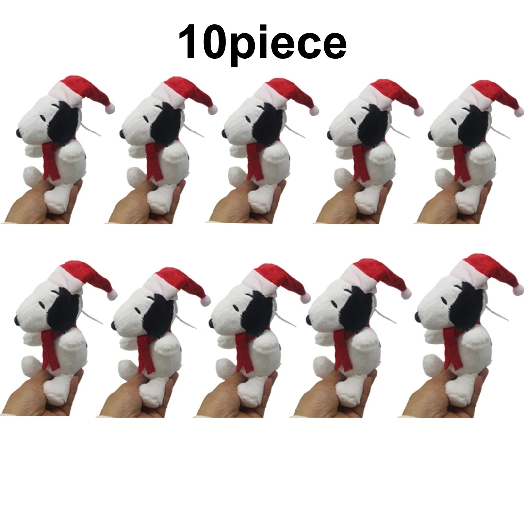 

10piece 15CM Peanuts Christmas Snoopy Plush pendant toys Xmas Tree Hanging Snoopy TOYS
