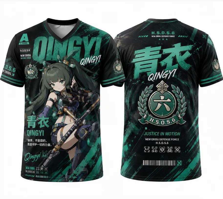 Zenless Zone Zero Game Anime Short Sleeve - Full Pattern Men's and Women's Universal Breathable T-Shirt Harajuku Men Clothing