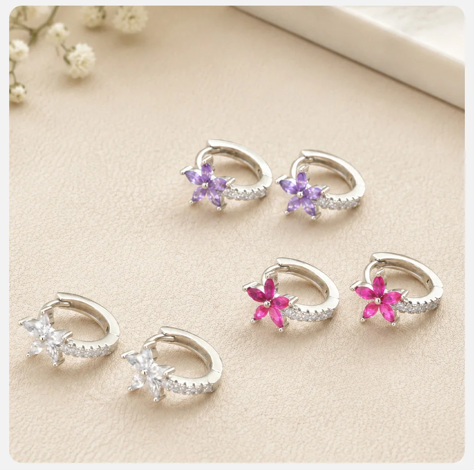 Vnox Trendy Luxus-Ohrringe mit bunten Schmetterlingen und Zirkonia für Damen, glänzende Kristall-Schleifen-Blumen-Ohrringe, Brautschmuck für Hochzeiten. – Detail 14
