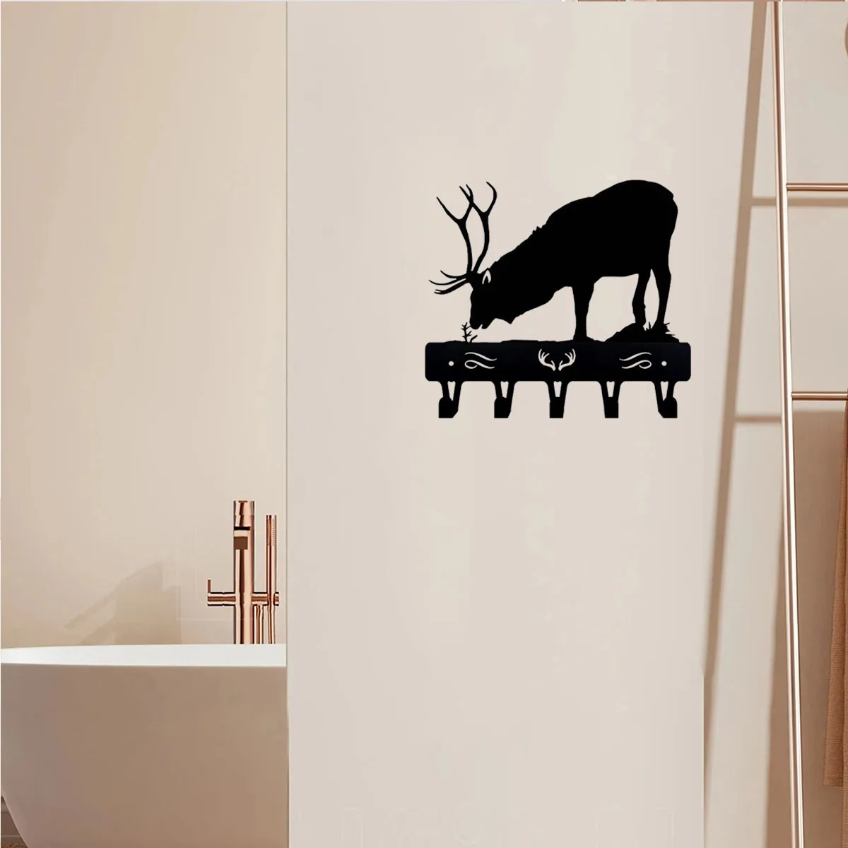 Rustic Elk Bull Wall Hook: Organize in Style for Your Home