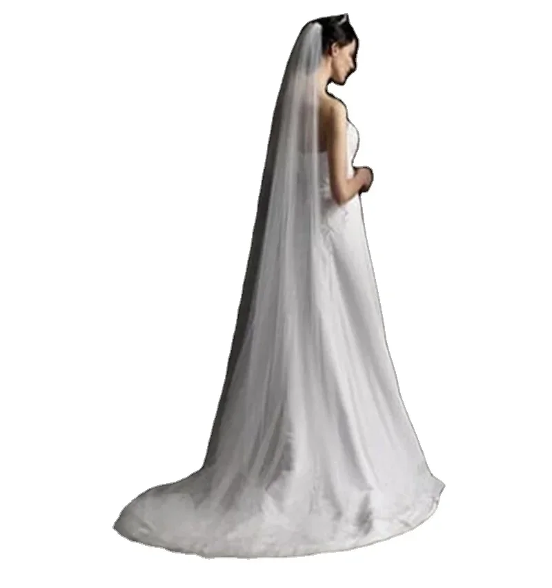 

Свадебная фата невесты, однослойная пряжа длиной 2 м с расческой для волос