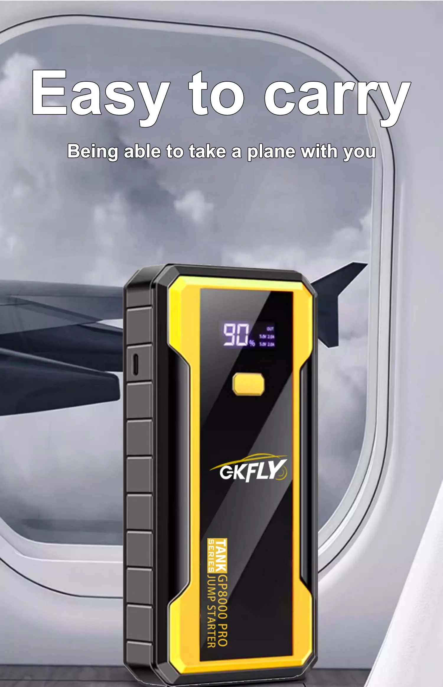 GKFLY 4000A 8000A Auto-Starthilfe Powerbank Batterie-Booster-Ladegerät 12V Startgerät Benzin Diesel Auto-Starter Booster – Detail 23