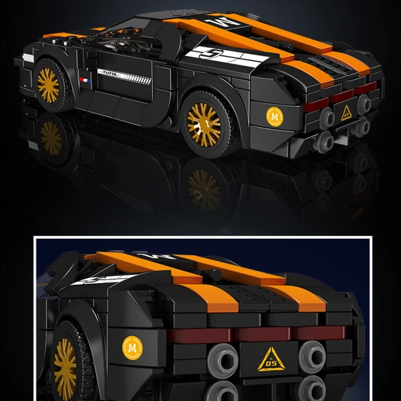 27055 Racewagen MOC Bouwstenen Beroemde Serie 386 stks Jongens Gemonteerd Collectible Voertuigen Speelgoed Model Kleine Bakstenen DIY Geschenken