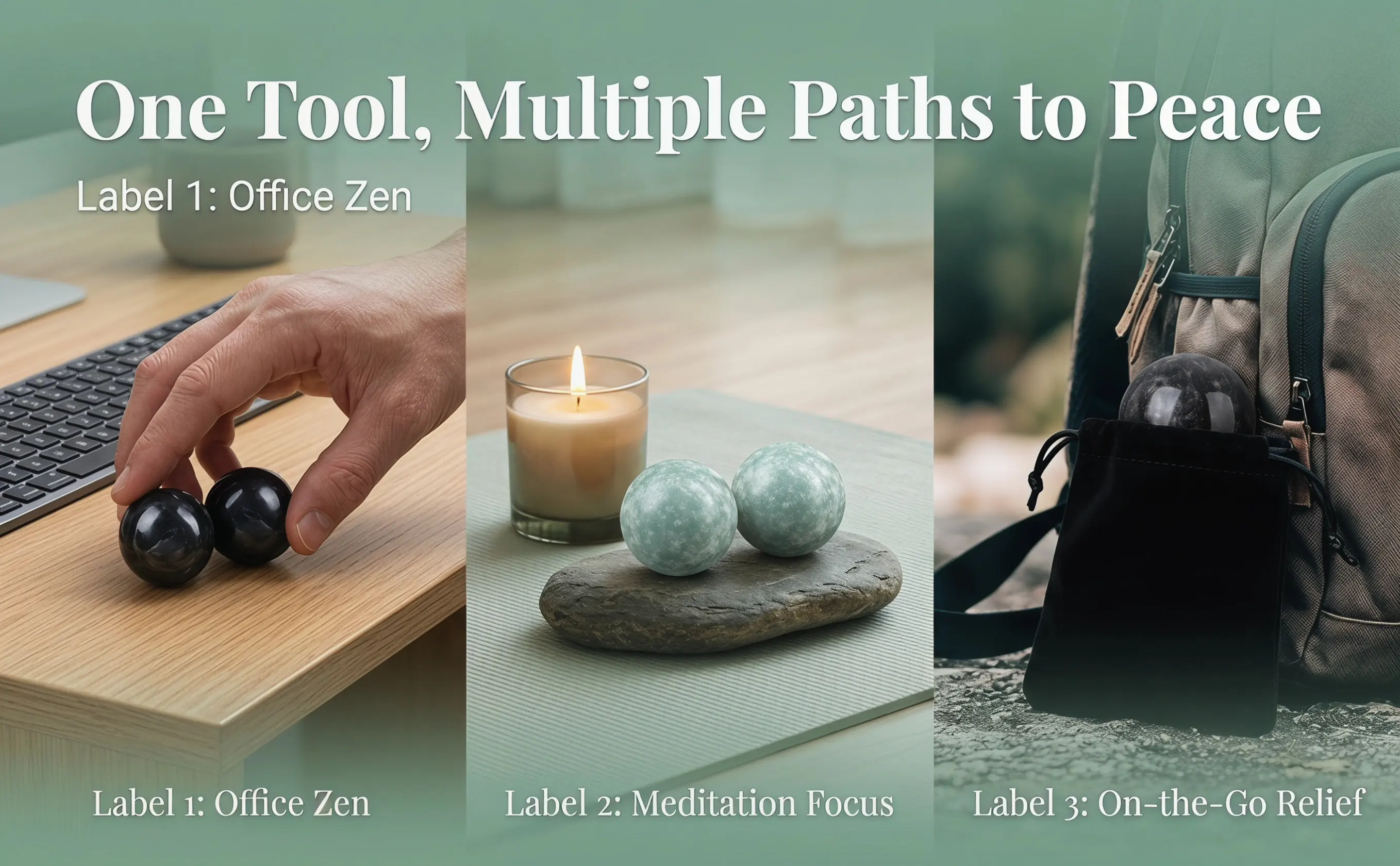 2Sets Marble Hand Massage Balls Premium Stress Relief Fitness Rolling Balls for Acupressure Palm Therapy Hand Exercise Health